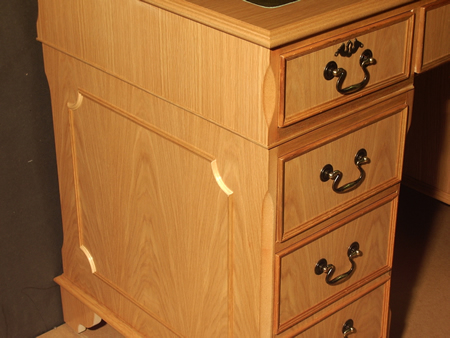 View of detailing on desk